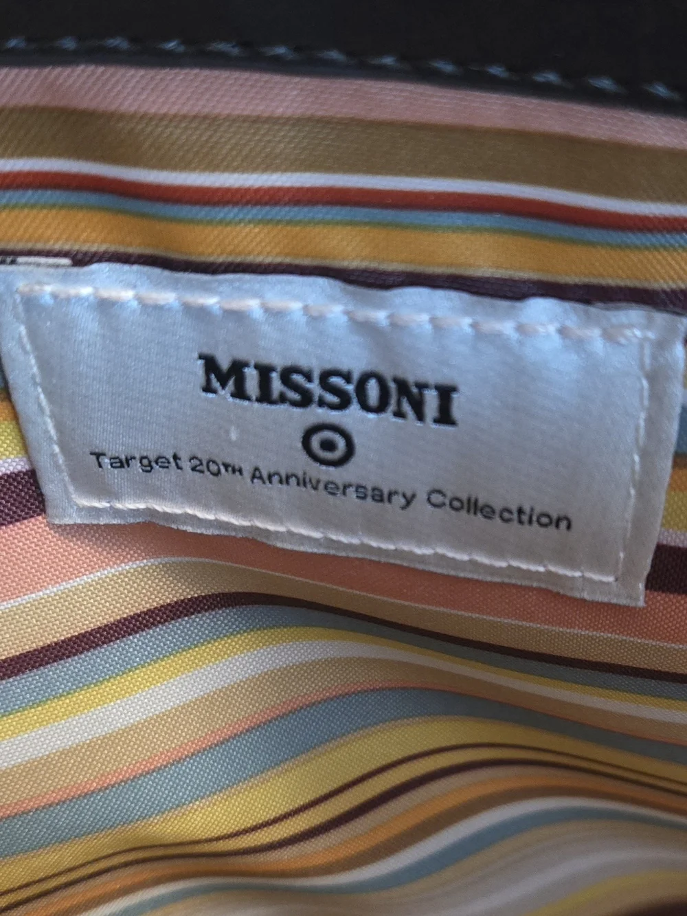 Missoni Chevron Laptop Bag in Brown, Blue, Tan and Yellow